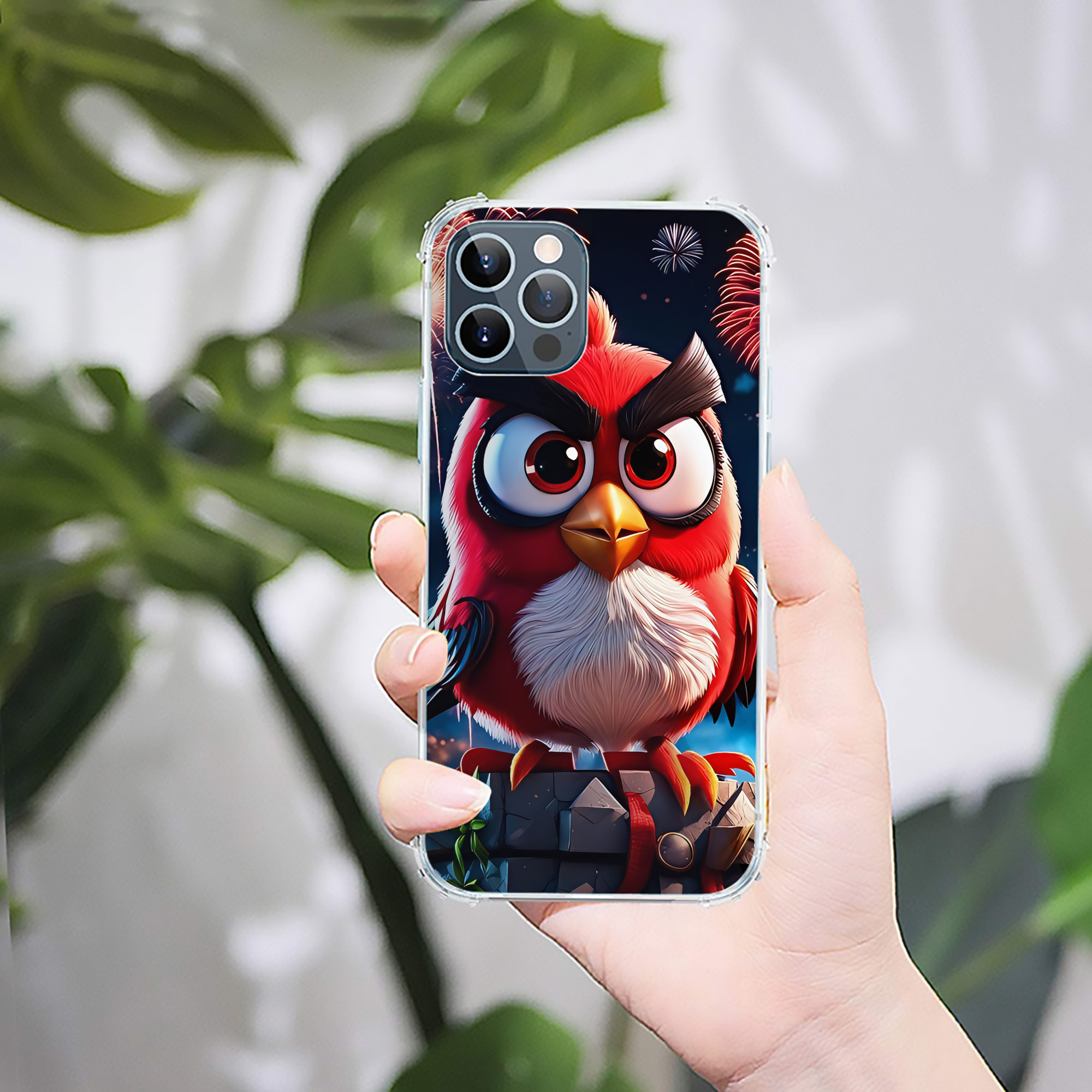（画像用） Angry Birds アングリーバード 【iPhone 12シリーズ対応】透明スマホケース（クリアソフトケース）